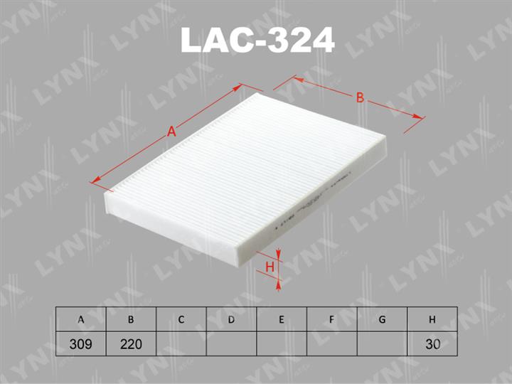 LYNXauto LAC-324 Фільтр салону LAC324: Приваблива ціна - Купити у Польщі на 2407.PL!