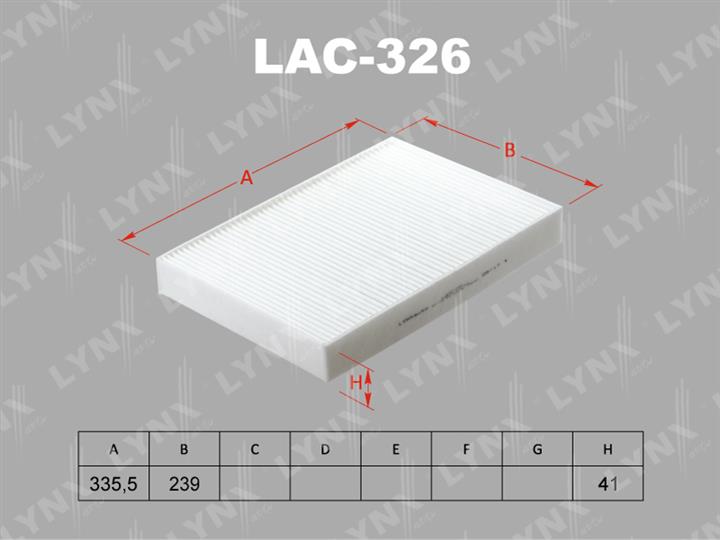 LYNXauto LAC-326 Filter, Innenraumluft LAC326: Kaufen Sie zu einem guten Preis in Polen bei 2407.PL!