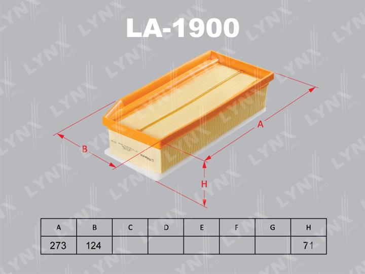 LYNXauto LA-1900 Filter LA1900: Kaufen Sie zu einem guten Preis in Polen bei 2407.PL!