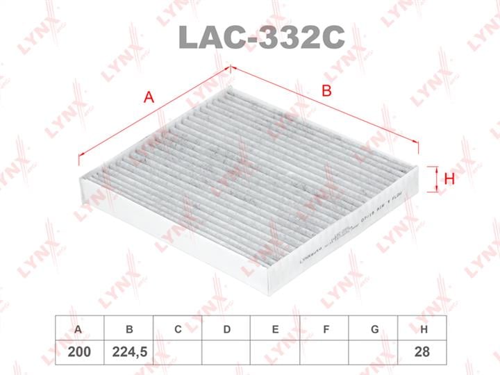 LYNXauto LAC-332C Filter, interior air LAC332C: Buy near me in Poland at 2407.PL - Good price!