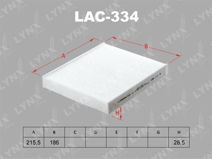 LYNXauto LAC-334 Filter, interior air LAC334: Buy near me in Poland at 2407.PL - Good price!