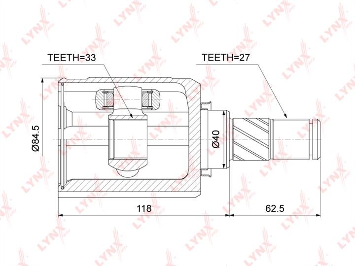 LYNXauto CI-3732 Шарнирный комплект CI3732: Отличная цена - Купить в Польше на 2407.PL!