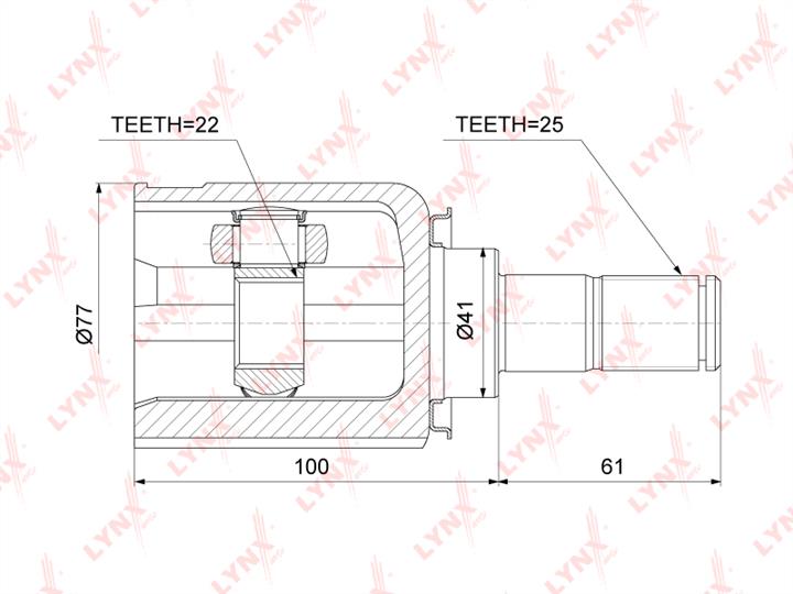 LYNXauto CI-3743 Шрус внутренний | перед прав/лев | CI3743: Отличная цена - Купить в Польше на 2407.PL!