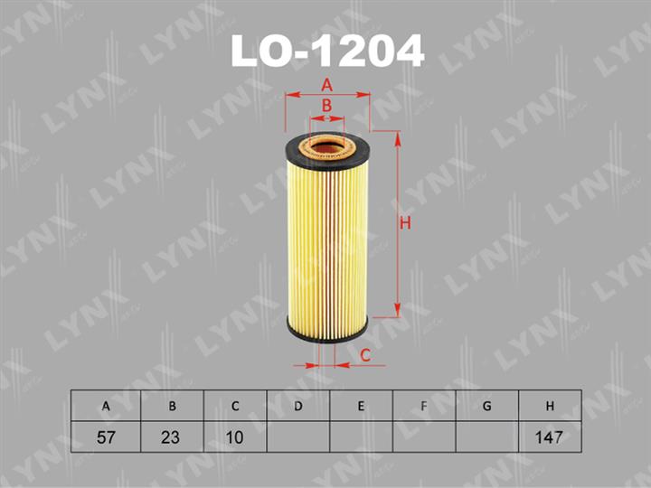 LYNXauto LO-1204 Oil Filter LO1204: Buy near me in Poland at 2407.PL - Good price!