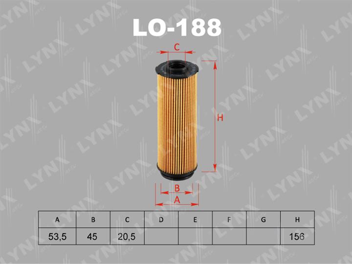 LYNXauto LO-188 Oil Filter LO188: Buy near me in Poland at 2407.PL - Good price!