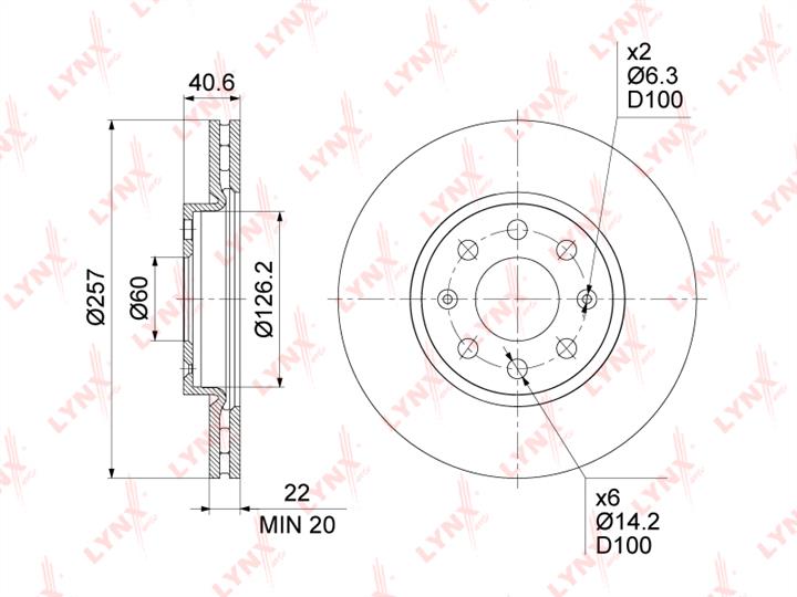 LYNXauto BN-1436 Innenbelüftete Bremsscheibe vorne BN1436: Kaufen Sie zu einem guten Preis in Polen bei 2407.PL!