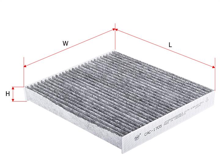 Sakura CAC-1705 Activated Carbon Cabin Filter CAC1705: Buy near me in Poland at 2407.PL - Good price!