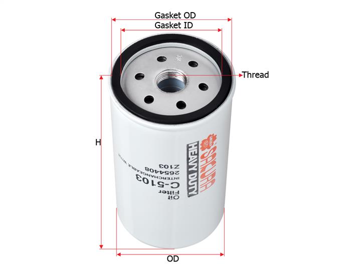 Sakura C-5103 Oil Filter C5103: Buy near me in Poland at 2407.PL - Good price!