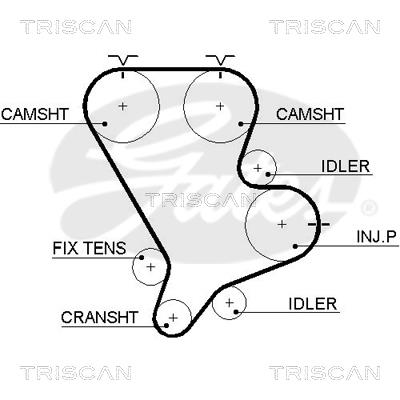 Triscan 8645 5554XS Pasek rozrządu 86455554XS: Dobra cena w Polsce na 2407.PL - Kup Teraz!