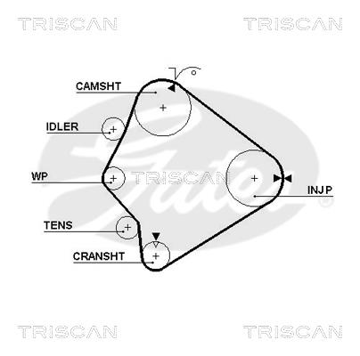 Triscan 8645 5355XS Pasek rozrządu 86455355XS: Dobra cena w Polsce na 2407.PL - Kup Teraz!