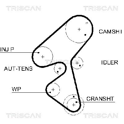 Triscan 8645 5587XS Timing belt 86455587XS: Buy near me at 2407.PL in Poland at an Affordable price!
