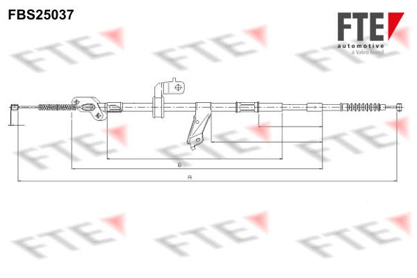 FTE FBS25037 Cable Pull, parking brake FBS25037: Buy near me in Poland at 2407.PL - Good price!