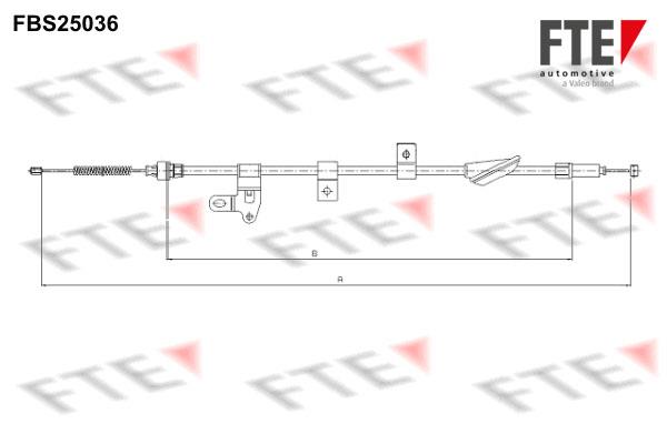 FTE FBS25036 Cable Pull, parking brake FBS25036: Buy near me in Poland at 2407.PL - Good price!