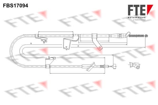 FTE FBS17094 Cable Pull, parking brake FBS17094: Buy near me in Poland at 2407.PL - Good price!