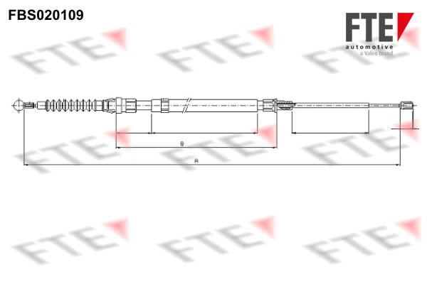 FTE FBS020109 Трос гальма стоянки FBS020109: Приваблива ціна - Купити у Польщі на 2407.PL!