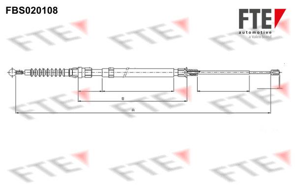 FTE FBS020108 Cable Pull, parking brake FBS020108: Buy near me in Poland at 2407.PL - Good price!