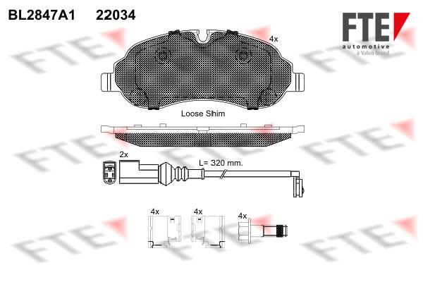 FTE BL2847A1 Klocki hamulcowe, zestaw BL2847A1: Dobra cena w Polsce na 2407.PL - Kup Teraz!