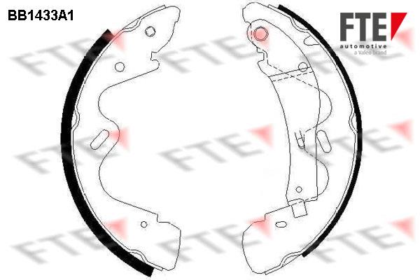 FTE BB1433A1 Brake shoe set BB1433A1: Buy near me at 2407.PL in Poland at an Affordable price!