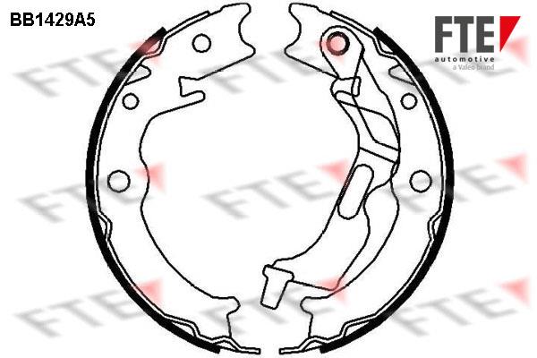 FTE BB1429A5 Parking brake shoes BB1429A5: Buy near me in Poland at 2407.PL - Good price!