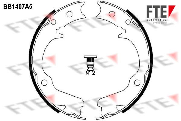 FTE BB1407A5 Parking brake shoes BB1407A5: Buy near me in Poland at 2407.PL - Good price!