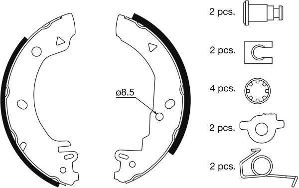 Alanko 302445 Brake shoe set 302445: Buy near me at 2407.PL in Poland at an Affordable price!