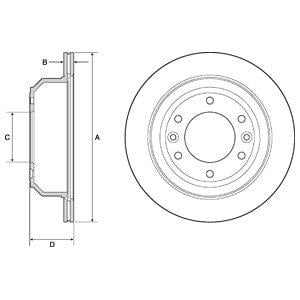 Delphi BG4692C Тормозной диск задний вентилируемый BG4692C: Отличная цена - Купить в Польше на 2407.PL!