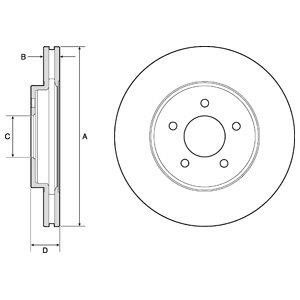 Delphi BG4120 Тормозной диск передний вентилируемый BG4120: Отличная цена - Купить в Польше на 2407.PL!