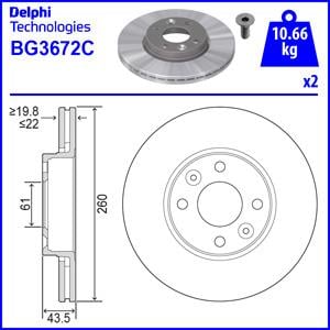 Delphi BG3762 Тормозной диск передний вентилируемый BG3762: Отличная цена - Купить в Польше на 2407.PL!