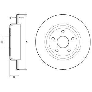 Delphi BG4772C Bremsscheibe hinten, unbelüftet BG4772C: Kaufen Sie zu einem guten Preis in Polen bei 2407.PL!