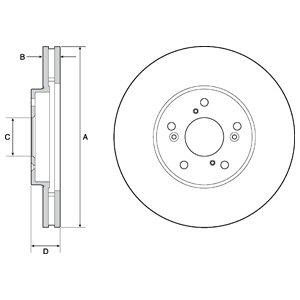 Delphi BG4687 Тормозной диск передний вентилируемый BG4687: Отличная цена - Купить в Польше на 2407.PL!