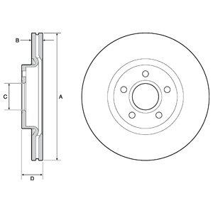 Delphi BG4676C Тормозной диск передний вентилируемый BG4676C: Купить в Польше - Отличная цена на 2407.PL!