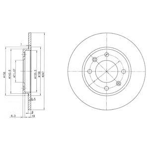 Delphi BG2800C Rear brake disc, non-ventilated BG2800C: Buy near me in Poland at 2407.PL - Good price!