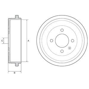 Delphi BF549 Brake drum BF549: Buy near me at 2407.PL in Poland at an Affordable price!
