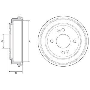 Delphi BF551 Brake drum BF551: Buy near me at 2407.PL in Poland at an Affordable price!