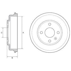 Delphi BF554 Brake drum BF554: Buy near me at 2407.PL in Poland at an Affordable price!