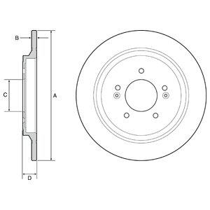 Delphi BG4932C Bremsscheibe hinten, unbelüftet BG4932C: Kaufen Sie zu einem guten Preis in Polen bei 2407.PL!