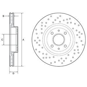 Delphi BG4943C Front brake disc ventilated BG4943C: Buy near me at 2407.PL in Poland at an Affordable price!