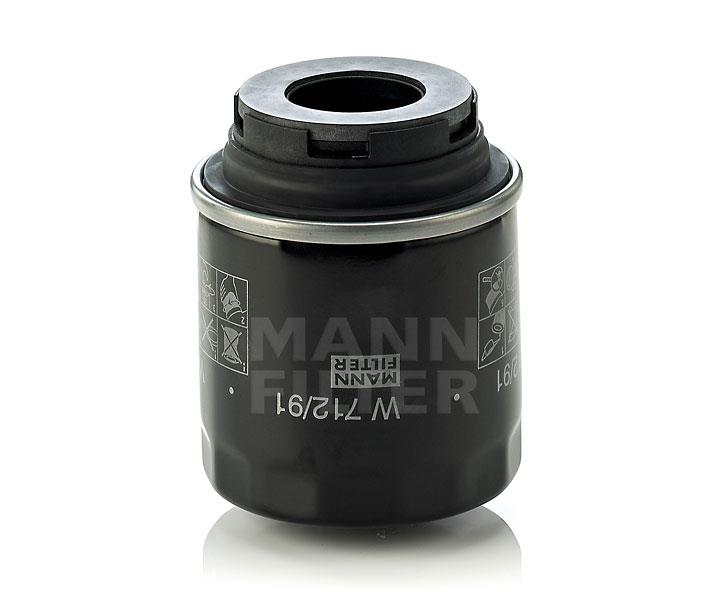 Mann-Filter W 712/91 Oil Filter W71291: Buy near me in Poland at 2407.PL - Good price!