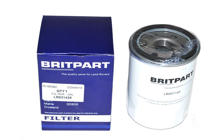 Britpart LR031439 Oil Filter LR031439: Buy near me at 2407.PL in Poland at an Affordable price!