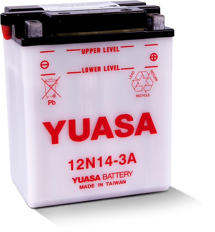 Yuasa 12N14-3A Аккумулятор Yuasa 12В 14Ач 130А(EN) R+ 12N143A: Отличная цена - Купить в Польше на 2407.PL!