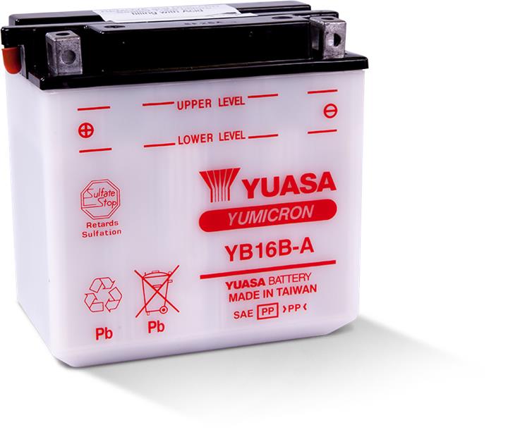 Yuasa YB16B-A Battery Yuasa 12V 16AH 175A(EN) L+ YB16BA: Buy near me at 2407.PL in Poland at an Affordable price!
