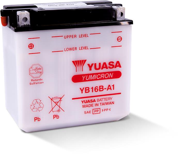 Yuasa YB16B-A1 Акумулятор Yuasa 12В 16Ач 175А(EN) L+ YB16BA1: Приваблива ціна - Купити у Польщі на 2407.PL!
