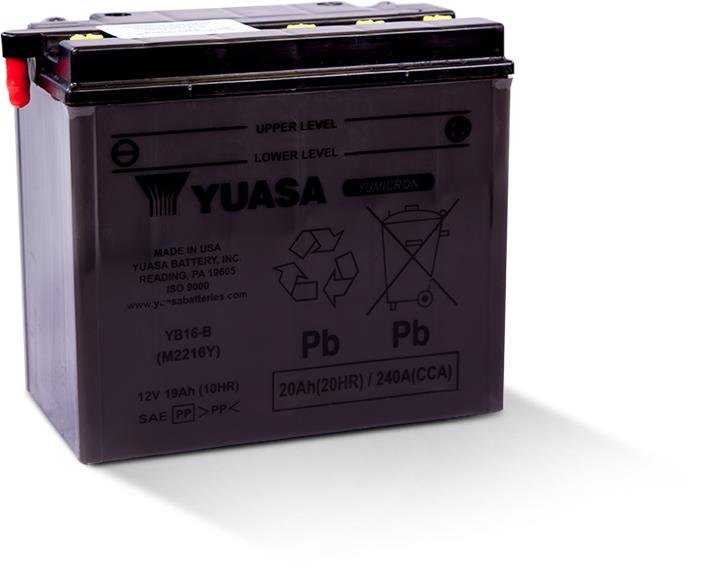 Yuasa YB16-B Battery Yuasa 12V 19AH 190A(EN) L+ YB16B: Buy near me in Poland at 2407.PL - Good price!