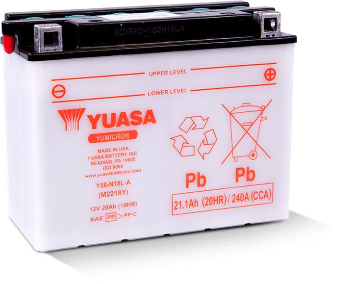 Yuasa Y50-N18L-A Battery Yuasa 12V 20AH 260A(EN) R+ Y50N18LA: Buy near me at 2407.PL in Poland at an Affordable price!