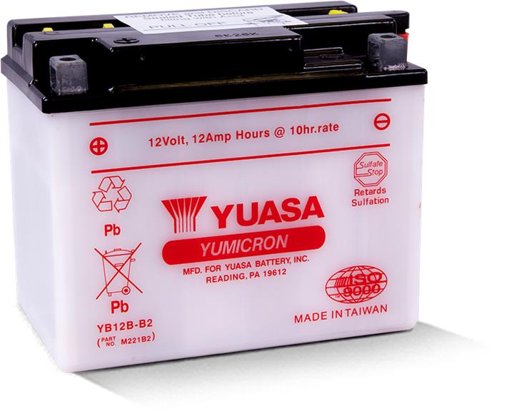 Yuasa YB12B-B2 Battery Yuasa 12V 12AH 120A(EN) L+ YB12BB2: Buy near me in Poland at 2407.PL - Good price!