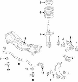 Subaru 20310AE20A Стійка амортизатора передня права газомасляна 20310AE20A: Купити у Польщі - Добра ціна на 2407.PL!