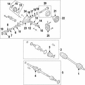 28491SC001 Subaru Drive shaft