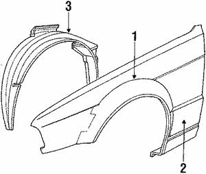 BMW 51 71 1 944 364 Inner wing panel 51711944364: Buy near me in Poland at 2407.PL - Good price!