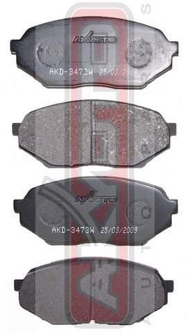 Asva AKD-3473 Тормозные колодки дисковые, комплект AKD3473: Отличная цена - Купить в Польше на 2407.PL!