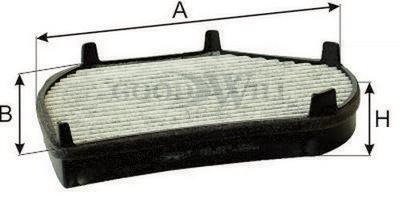 Goodwill AG 453 CFC Activated Carbon Cabin Filter AG453CFC: Buy near me at 2407.PL in Poland at an Affordable price!